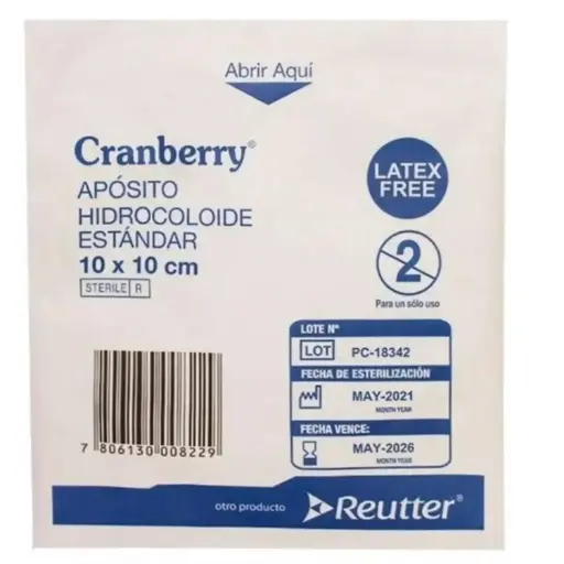 [HIDRO] Apósito Hidrocoloide Estándar 10x10 Cm Caja De 10 Unidades