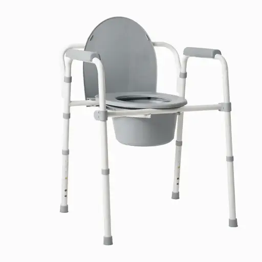 [IMBC-0002] Silla WC 3 en 1 Plegable – Baño Portátil, Alza WC y Marco de Seguridad